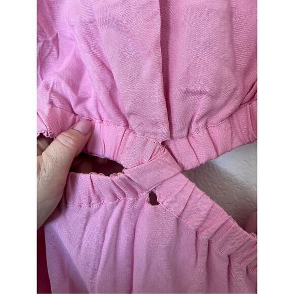 Sanctuary Cutout Long Sleeve Mini Dress in Pink NEW - Picture 4 of 8